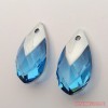 Кристалл подвеска 6565 Pear 22мм Metallic Cap AQUAMARINE LIGHT CHROME